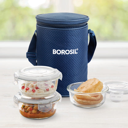 Smile Round Glass Lunch Box