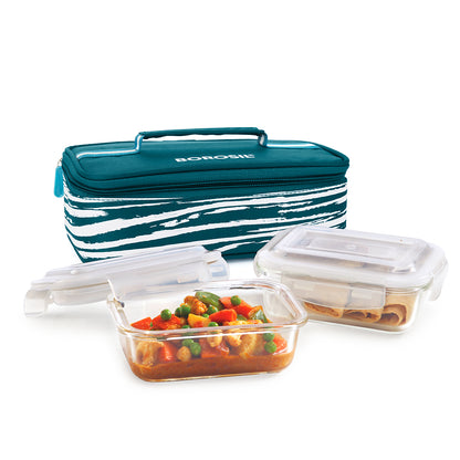 Steller Rectangular Glass Lunch Box