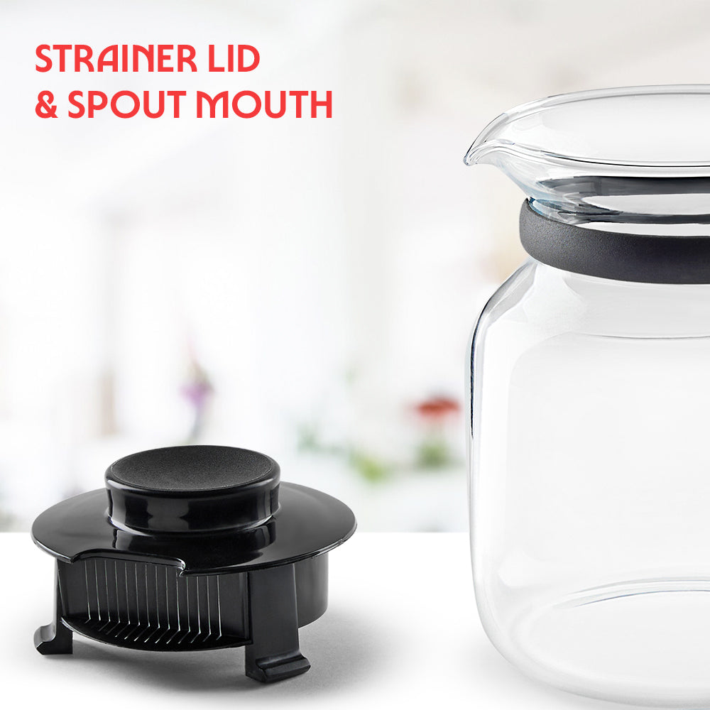 Borosil Carafe w Inbuilt Strainer, 650ml
