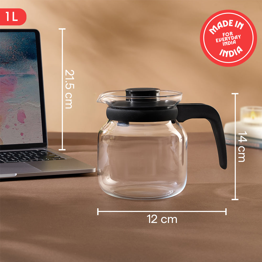 Borosil Carafe w Inbuilt Strainer, 1L