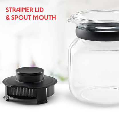 Borosil Carafe w Inbuilt Strainer, 1L