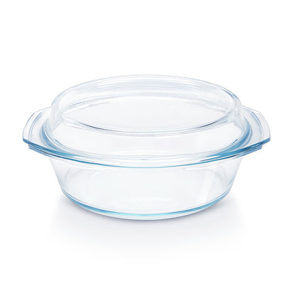 Borosil Round Casserole w Lid, 2.5L