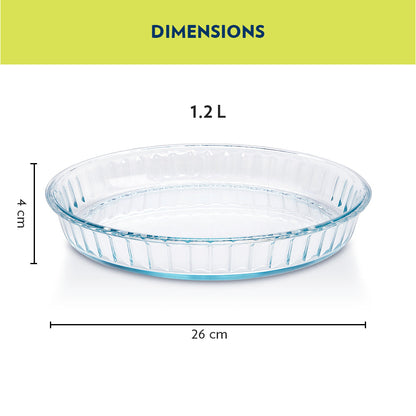 Borosil Fluted Baking Dish, 1.2L