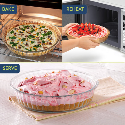 Borosil Fluted Baking Dish, 1.2L