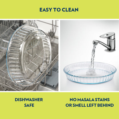 Borosil Fluted Baking Dish, 1.2L