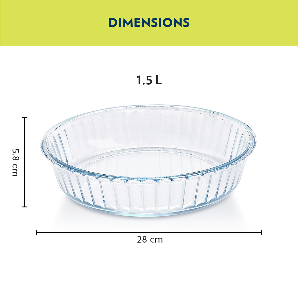 Borosil Fluted Baking Dish