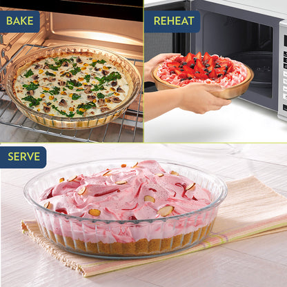 Borosil Fluted Baking Dish, 1.5L