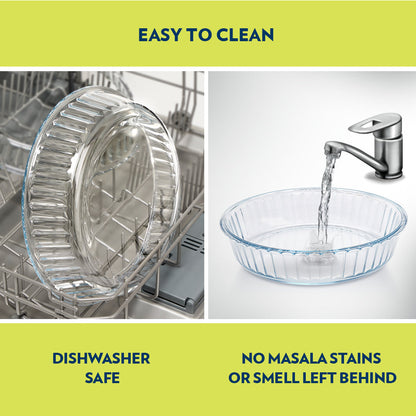 Borosil Fluted Baking Dish, 1.5L