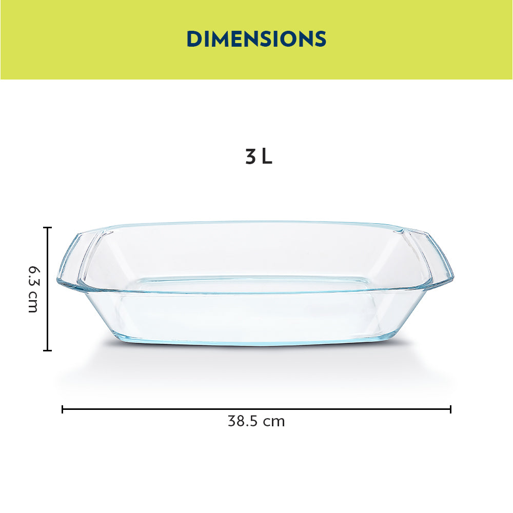 Borosil Deep Rectangular Dish