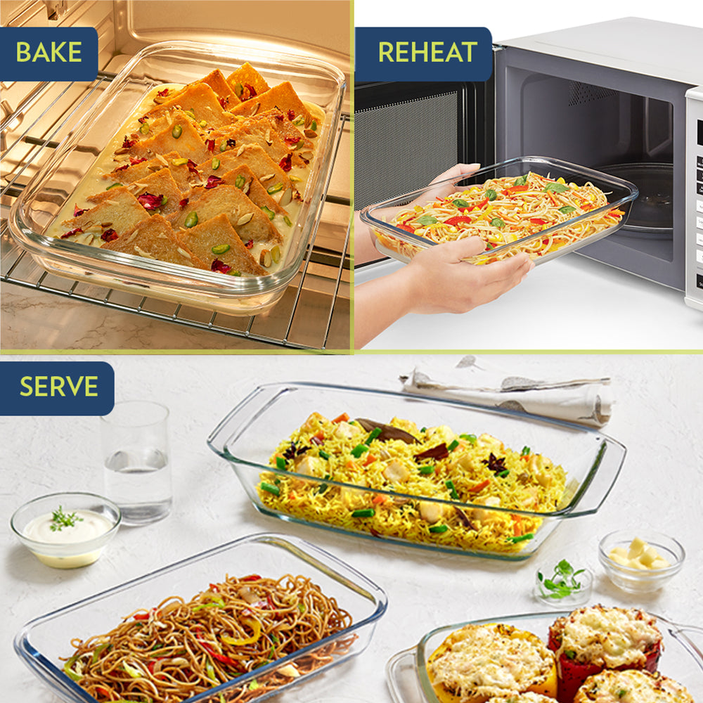 Borosil Deep Rectangular Dish