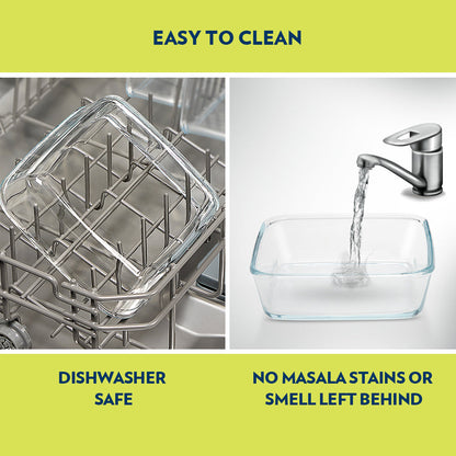 Borosil Square Baking Dish w lid, 500ml