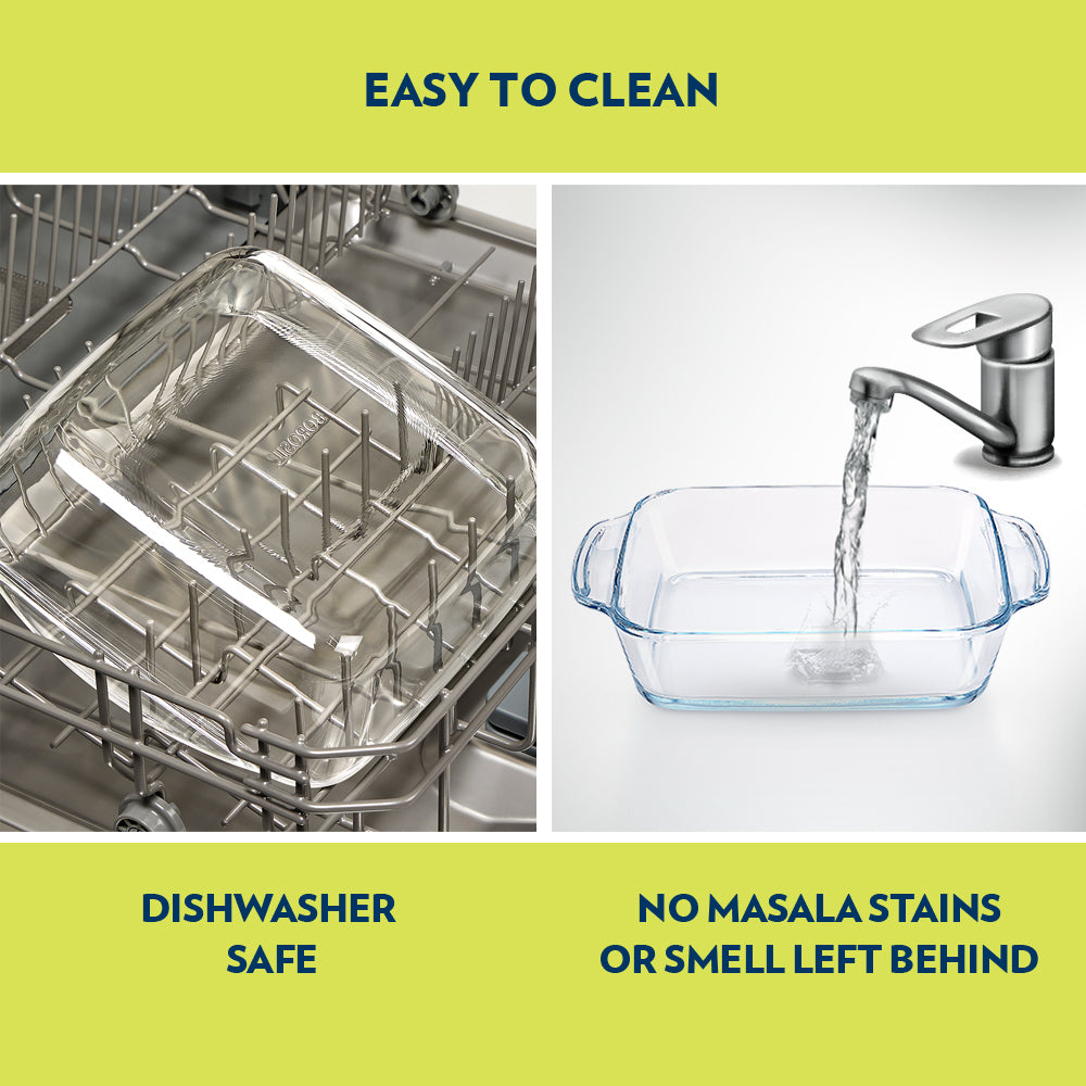Borosil Square Baking Dish w handle