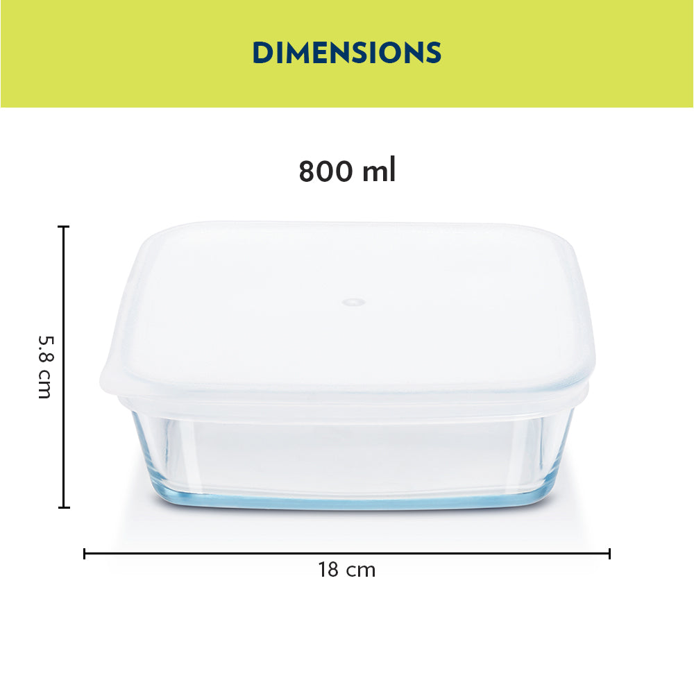 Borosil Square Baking Dish w lid