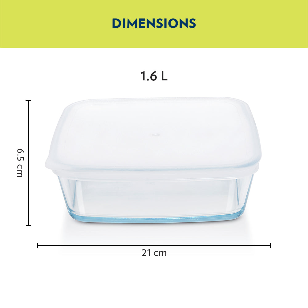 Borosil Square Baking Dish w lid