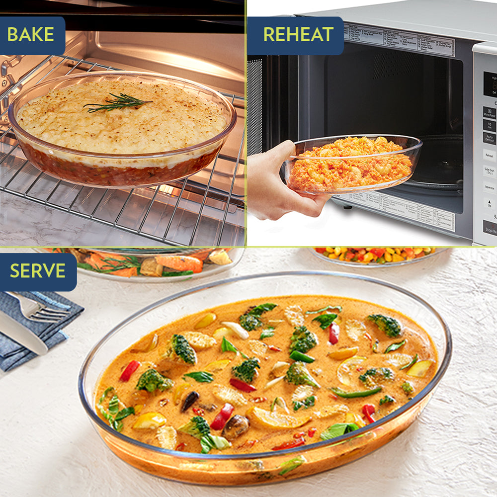 Borosil Oval Baking Dish