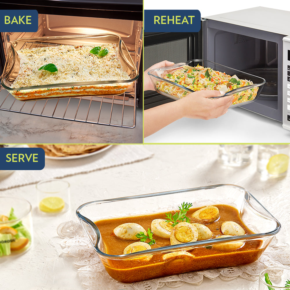 Borosil EasyGrip Rectangular Dish