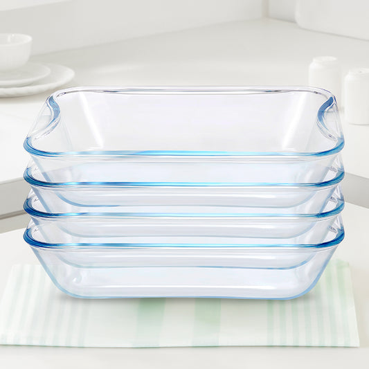 Borosil EasyGrip Rectangular Dish, 2.5 L - Set of 4