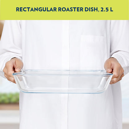 Borosil EasyGrip Rectangular Dish, 2.5L