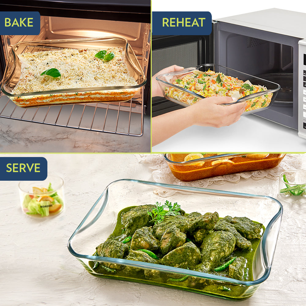 Borosil EasyGrip Rectangular Dish