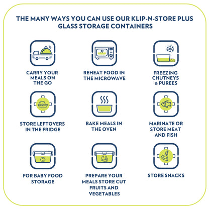 Tuff-Glass Klip n Store Plus Rectangular Container