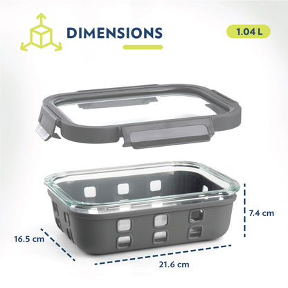 Borosil Tuff-Klip n Store Plus, Rectangular Container