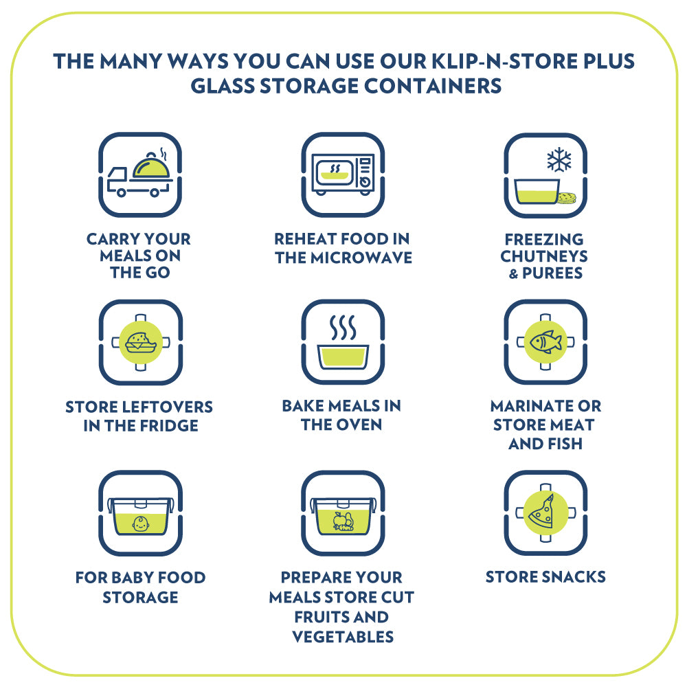 Borosil Klip n Store Plus Round Glass Container
