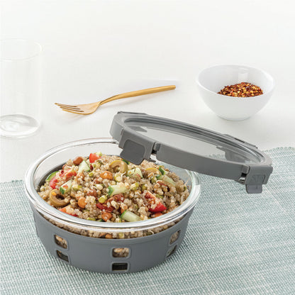 Borosil Tuff-Glass Klip n Store Plus, Round Container