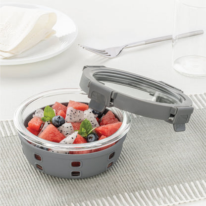 Borosil Tuff-Glass Klip n Store Plus, Round Container