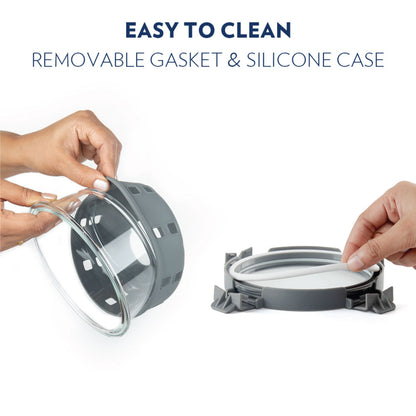 Borosil Tuff-Glass Klip n Store Plus, Round Container