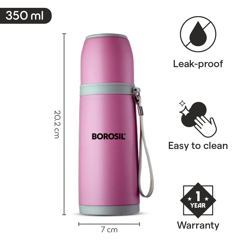 Flair Vacuum Insulated Bottle, Pink