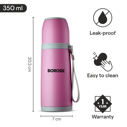Flair Vacuum Insulated Bottle, Pink