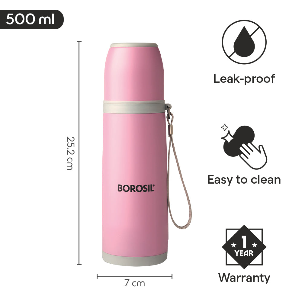 Flair Vaccum Insulated Bottle, Pink