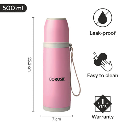 Flair Vaccum Insulated Bottle, Pink