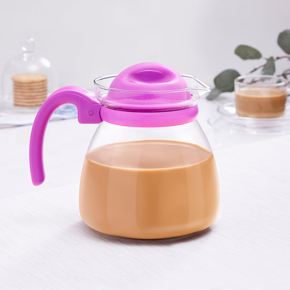 Borosil Carafe w Strainer, Pink, 1L (IM)