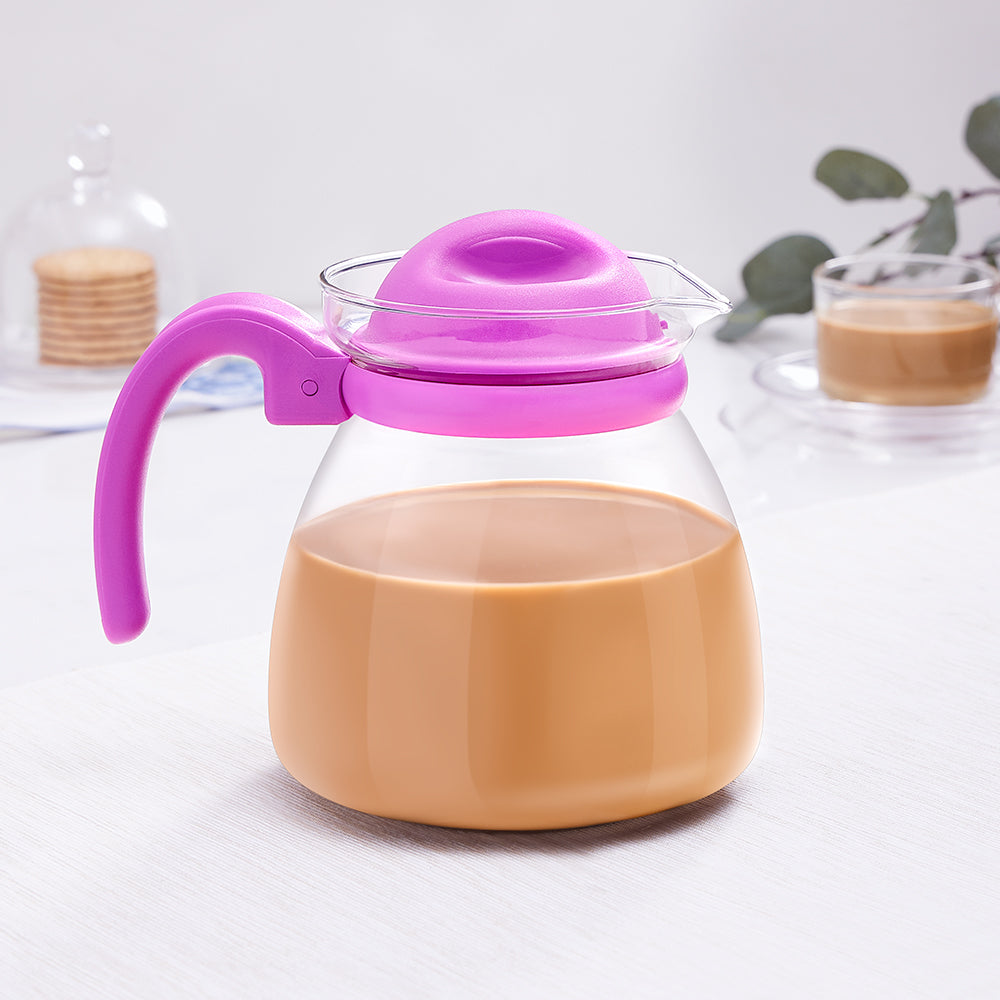 Borosil Carafe w Strainer, Pink (IM)