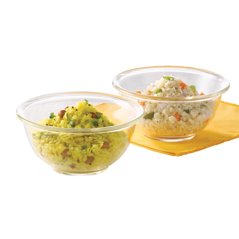 Borosil EasyGrip Mixing & Serving Bowl Set of 2, 500ml (IM)