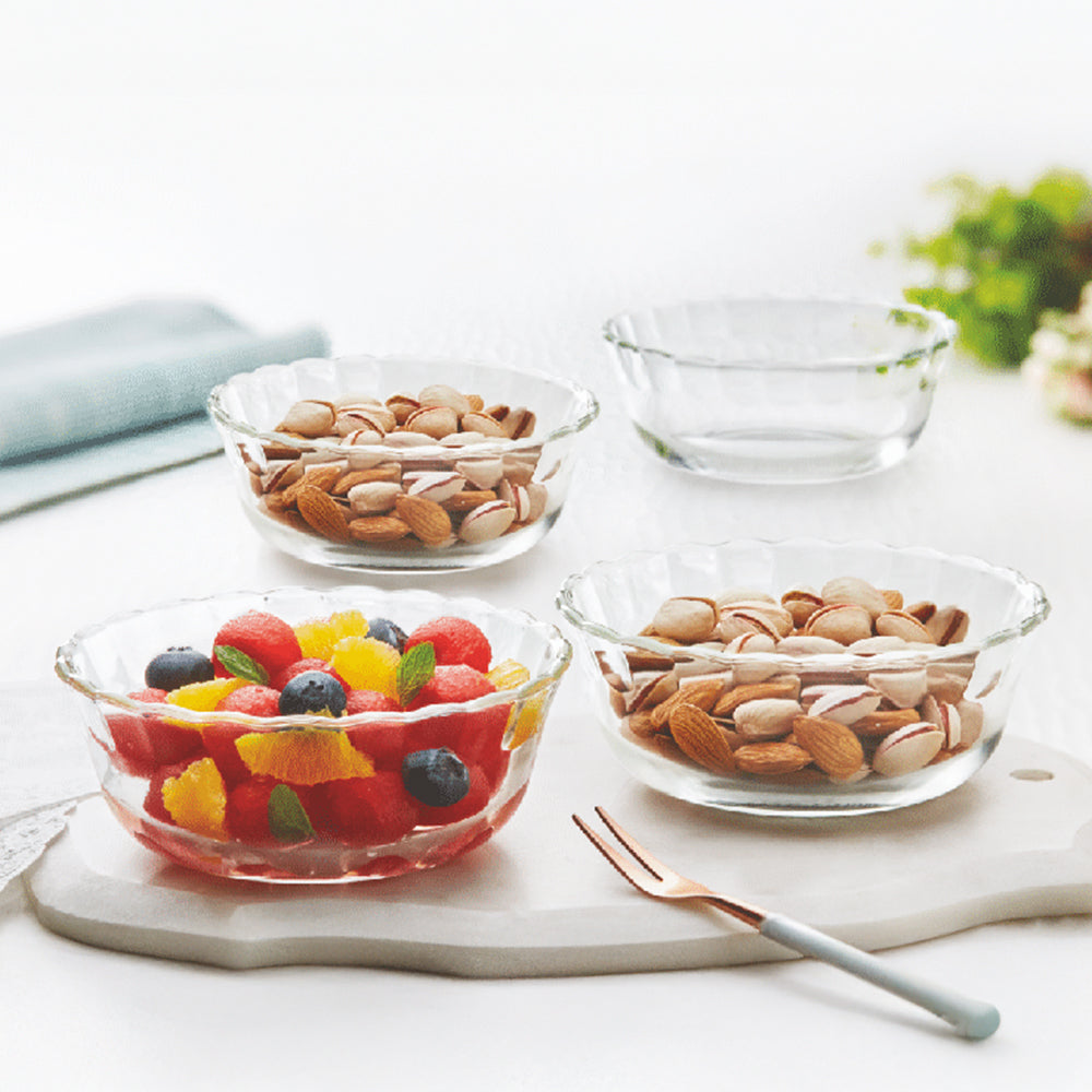 Borosil Designer Bowl Set, 430ml x 4