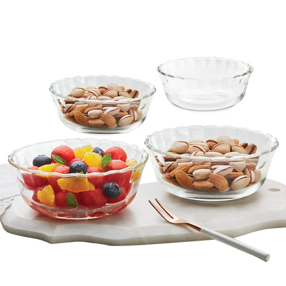 Borosil Designer Bowl Set, 430ml x 4
