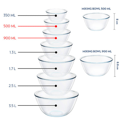 Select Mixing Glass Bowl with Blue Lid Set