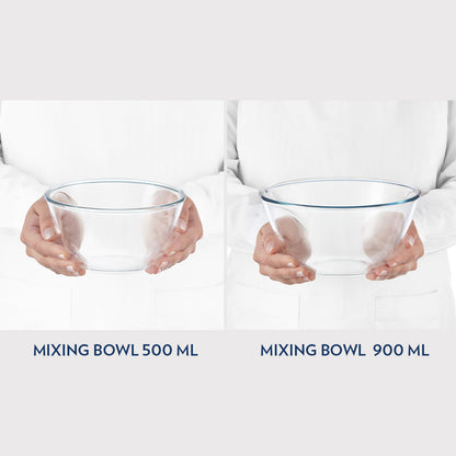 Select Mixing Glass Bowl with Blue Lid Set