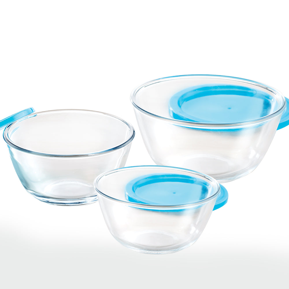 Borosil Select Mixing Bowl w Blue Lid