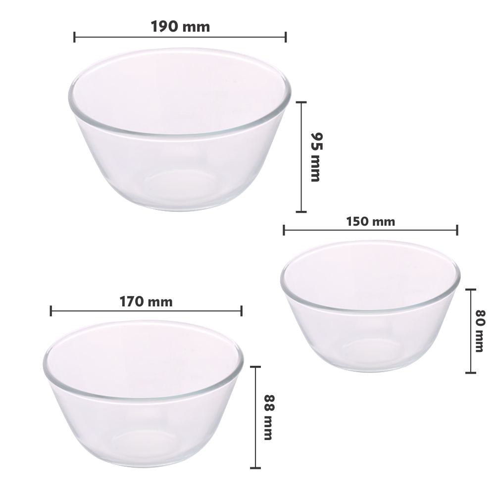 Borosil Select Mixing Bowl w Blue Lid