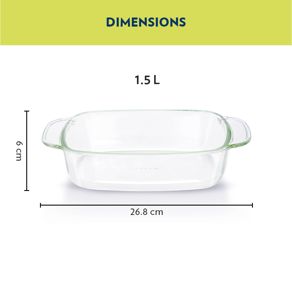 Borosil Deep Rectangular Dish