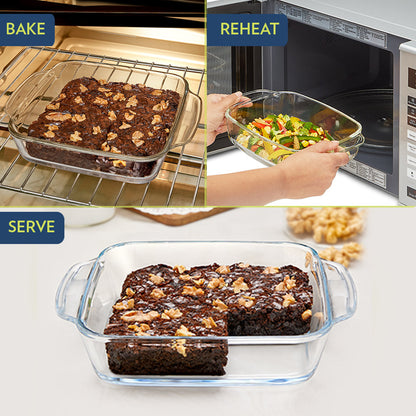 Borosil Deep Rectangular Dish, 1.5L