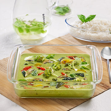 Borosil Square Baking Dish w handle