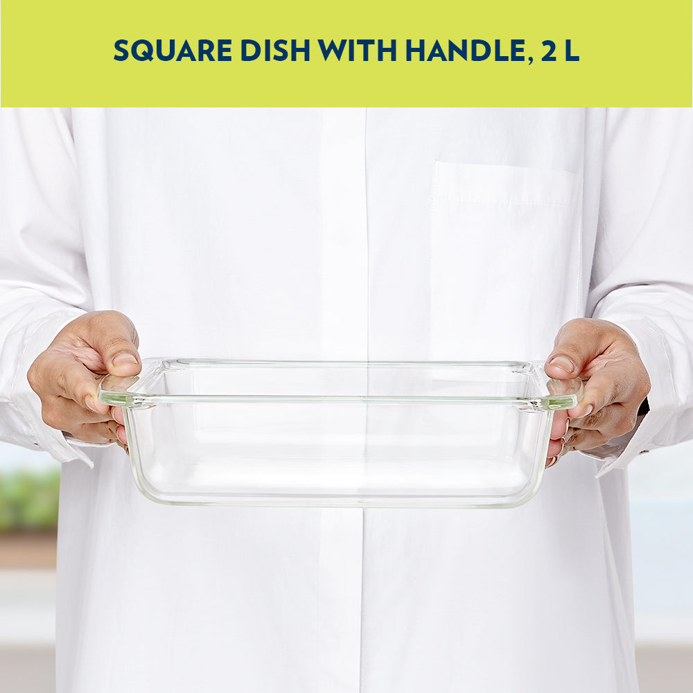 Borosil Square Baking Dish w handle