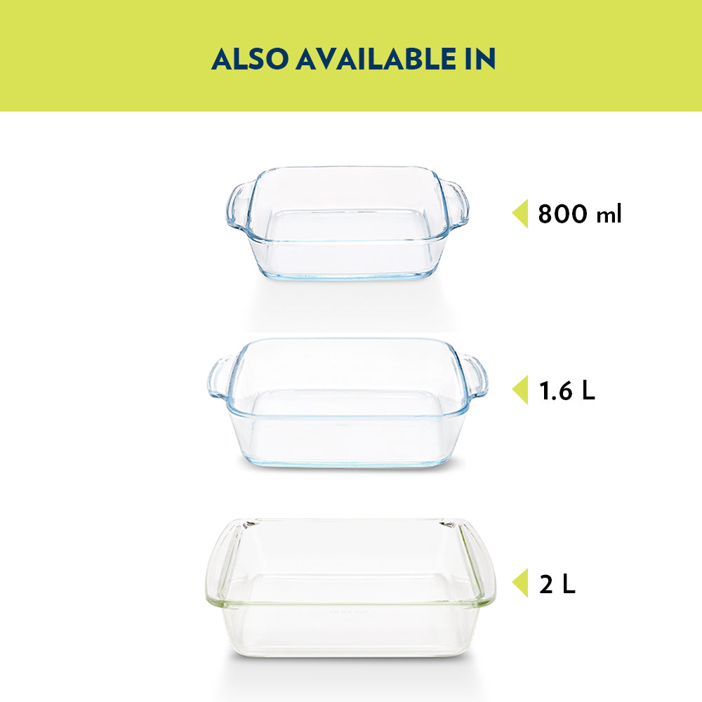 Borosil Square Baking Dish w handle