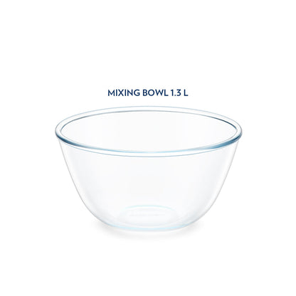 Borosil Mixing & Serving Bowl, Blue Lid, 1.3L