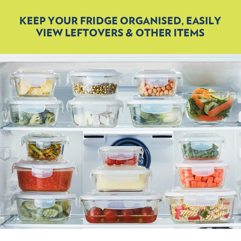Borosil Klip n Store Rectangular Glass Container, 2L