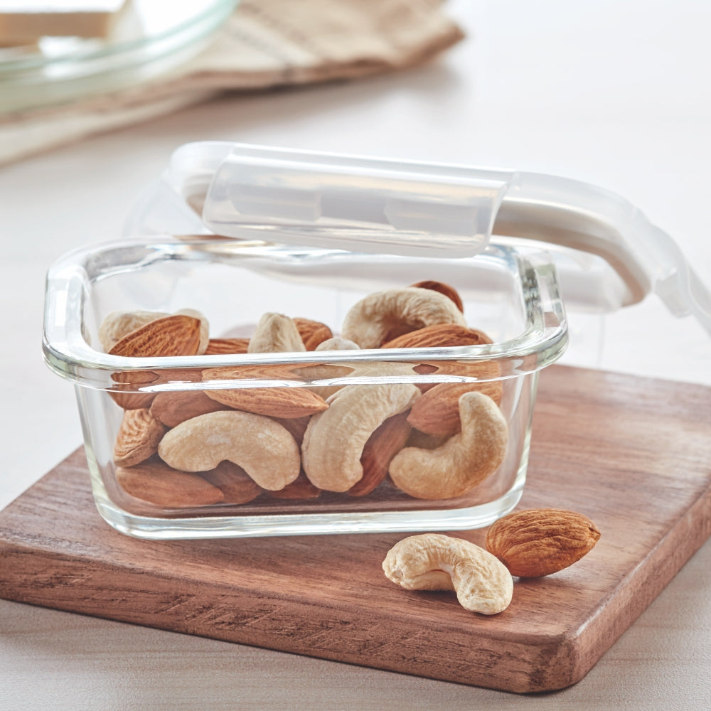 Borosil Klip n Store Rectangular Glass Container, 2L